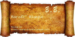Barzó Bianka névjegykártya
