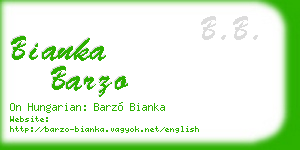 bianka barzo business card
