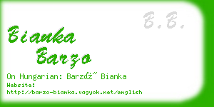 bianka barzo business card